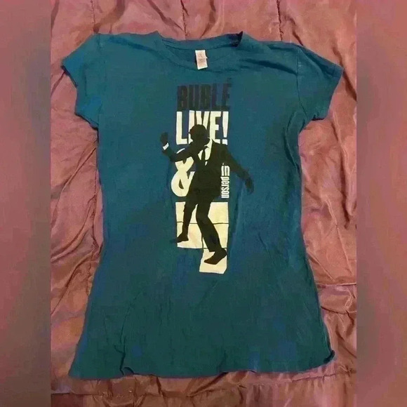Michael Buble band shirt  blue large - Picture 2 of 3